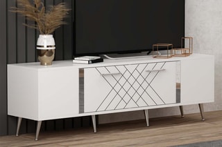 Meuble TV 1 abattant Detas - 150 x 48,2 x 35 cm