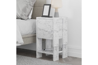 Table de chevet 1 abattant Ema - 30 x 55 x 30 cm