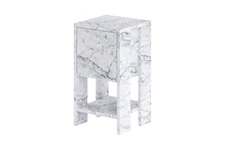 Table de chevet 1 abattant Ema - 30 x 55 x 30 cm