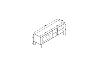 Meuble TV Jüt 140 - En chêne - 138 x 55 x 44 cm