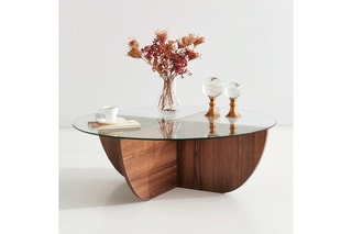 Table basse Lily - Plateau en verre trempé - 90 x 90 x 30 cm