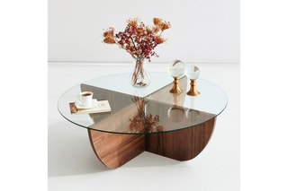 Table basse Lily - Plateau en verre trempé - 90 x 90 x 30 cm