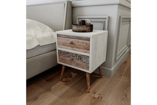 Table de chevet 2 tiroirs - 40 x 35 x 55 cm