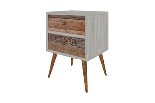 Table de chevet 2 tiroirs - 40 x 35 x 55 cm