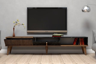Meuble TV 2 abattants - 180 x 40 x 35 cm