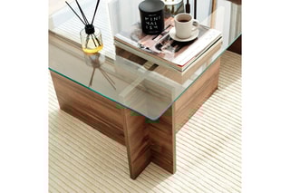 Table basse Escape - Plateau en verre trempé - 105 x 40 x 65 cm