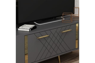 Meuble TV 1 abattant Detas - 150 x 48,2 x 35 cm
