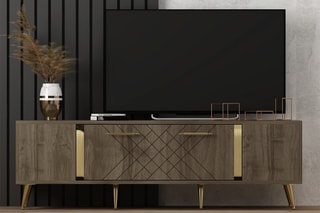 Meuble TV 1 abattant - 150 x 48,2 x 35 cm