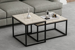 Table basse Leka - 72 x 37 x 45 / 60 x 47 x 45 cm