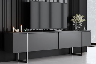 Meuble TV 2 abattants Luxe - 180 x 50 x 30 cm