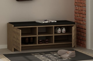Meuble à chaussures 2 portes - 110 x 43 x 37 cm