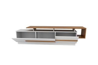 Meuble TV 2 abattants - 180 x 46,4 x 38,9 cm