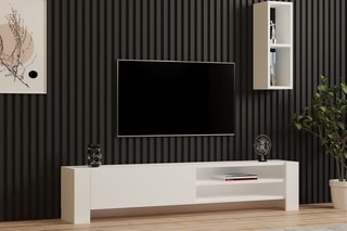Meuble TV 2 abattants - 160 x 33 x 34 cm