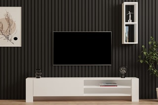 Meuble TV 2 abattants - 160 x 33 x 34 cm