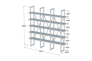 Bibliothèque - 160 x 160 x 26 cm