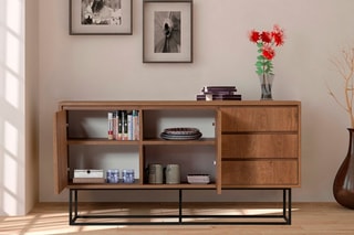 Bahut 2 portes Ruba - 140 x 36 x 72 cm
