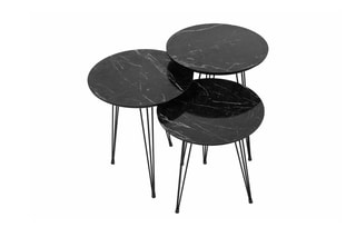 3 tables gigognes - 38 x 38 x 45 cm, 38 x 38 x 50 cm et 38 x 38 x 55 cm