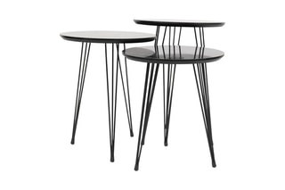 3 tables gigognes - 38 x 38 x 45 cm, 38 x 38 x 50 cm et 38 x 38 x 55 cm