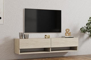 Meuble TV 2 abattants Arges - 141 x 31 x 30 cm