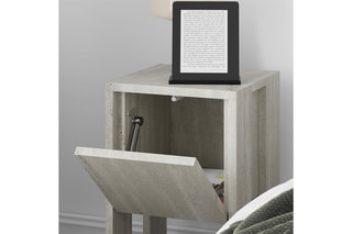 Table de chevet 1 abattant Ema - 30 x 55 x 30 cm