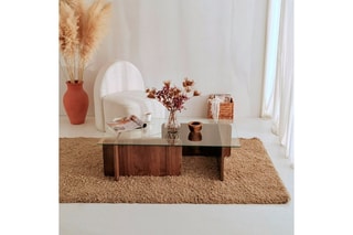 Table basse Escape - Plateau en verre trempé - 105 x 65 x 30 cm
