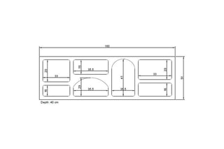 Console Lorin - 160 x 51 x 38 cm