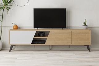 Meuble TV 3 portes Fiona - 180 x 48 x 35,6 cm