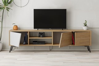 Meuble TV 3 portes Fiona - 180 x 48 x 35,6 cm