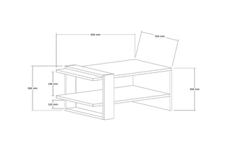 Table basse Gaye - 80 x 35 x 50 cm