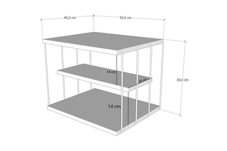 Table d'appoint Lifon - 50 x 33 x 40 cm