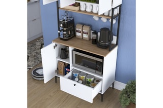 Buffet de cuisine 4 portes - 90 x 184,2 x 38 cm
