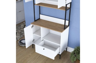 Buffet de cuisine 4 portes - 90 x 184,2 x 38 cm