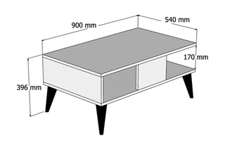 Table basse - 90 x 54 x 39,6 cm