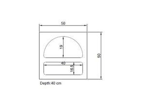 Table de chevet - 50 x 50 x 38 cm