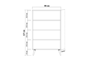 Armoire 2 portes - 80 x 127 x 36 cm