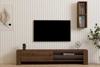 Meuble TV et étagère murale Naz - 2 pièces