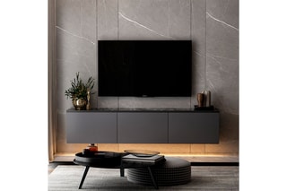 Meuble TV 3 abattants Neon Illuminated - 160 x 35 x 32 cm