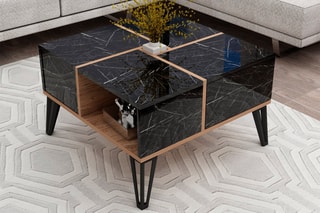 Table basse 2 abattants Nirvana - 71,8 x 43,8 x 71,8 cm