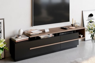 Meuble TV 2 abattants - 180 x 46,4 x 38,9 cm