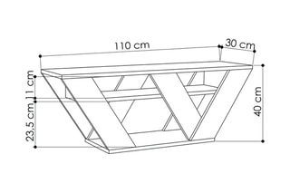 Meuble TV Pipralla - 110 x 40 x 30 cm