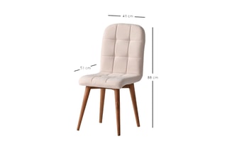 2 chaises - Pieds en bois de hêtre