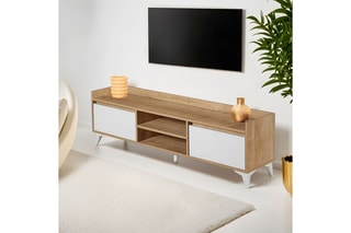 Meuble TV 2 tiroirs Tuval - 160 x 34 x 47 cm