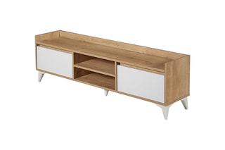 Meuble TV 2 tiroirs Tuval - 160 x 34 x 47 cm