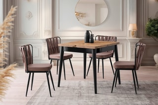Table à manger extensible Totem - 80/160 x 80 x 75 cm