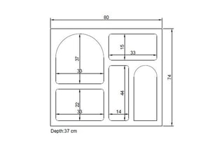 Console Lesa - 80 x 74 x 35 cm
