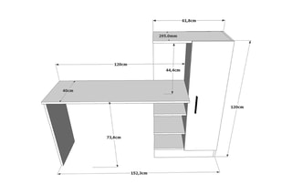 Bureau - 152,3 x 120 x 40 cm