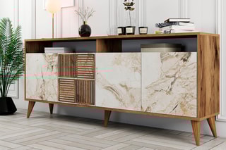 Bahut 4 portes - 180 x 78,6 x 35 cm