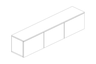 Meuble TV 3 abattants Neon Illuminated - 160 x 35 x 32 cm