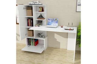 Bureau 1 porte et 1 abattant - 149,5 x 140 x 61,8 cm
