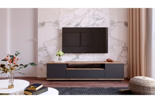 Meuble TV 3 tiroirs - 180 x 44,6 x 44,5 cm